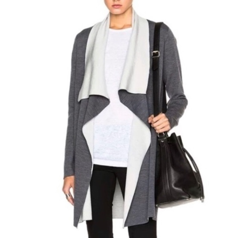 Vince  Merino wool drape front cardigan. Size Small